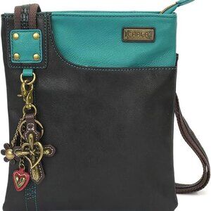 Chala Purse Handbag XBody Cross Body Swing Bag CROSS CHARM Black